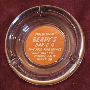 Orange Glass Ashtray